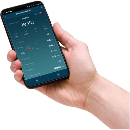 Sencor - Ammattimainen sääasema värillisellä LCD-näytöllä 5V 1xCR2032 + 3xAA + 2xAA Wi-Fi Tuya