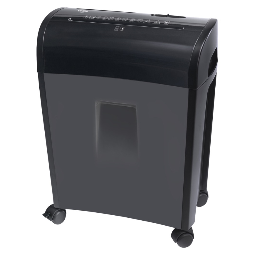 Sencor - CD- ja paperisilppuri A4, 14 l säiliö, 230V, musta