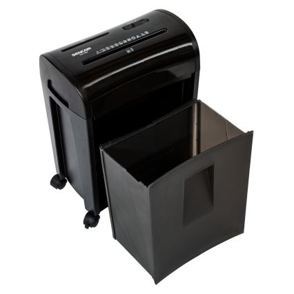Sencor - CD- ja paperisilppuri A4, 14 l säiliö, 230V, musta
