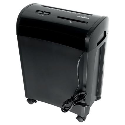 Sencor - CD- ja paperisilppuri A4, 14 l säiliö, 230V, musta