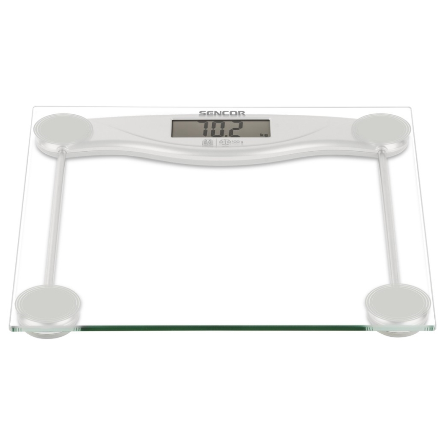 Sencor - Digitaalinen henkilövaaka LCD-näytöllä 1xCR2032