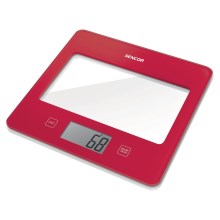 Sencor - Digitaalinen keittiövaaka 1xCR2032 punainen