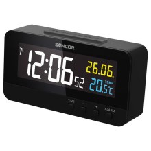 Sencor - Digitaalinen kello hälytyksellä ja lämpömittarilla 230V/1xCR2032