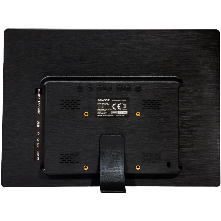 Sencor - Digitaalinen valokuvakehys 13,3 kaiuttimella 230V antrasiitti + kauko-ohjain