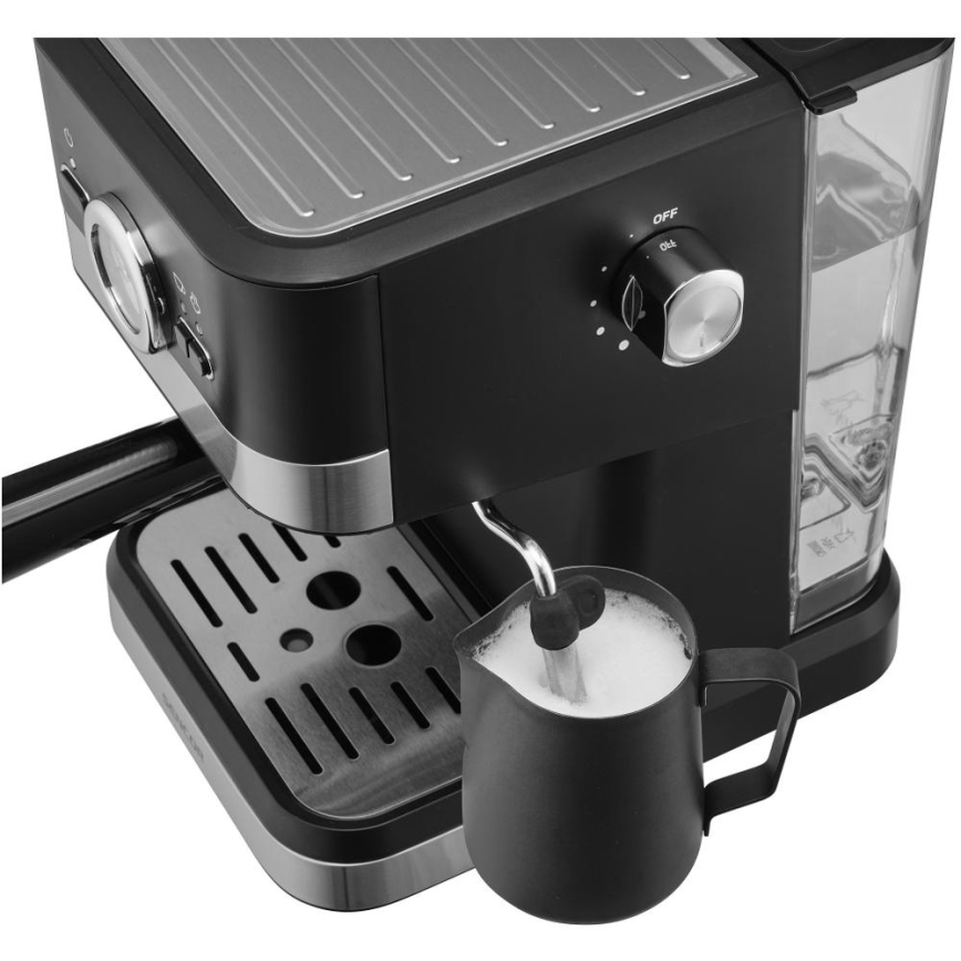 Sencor - Kahvinkeitin espressopannulla 1050W/230V musta/matattu kromi