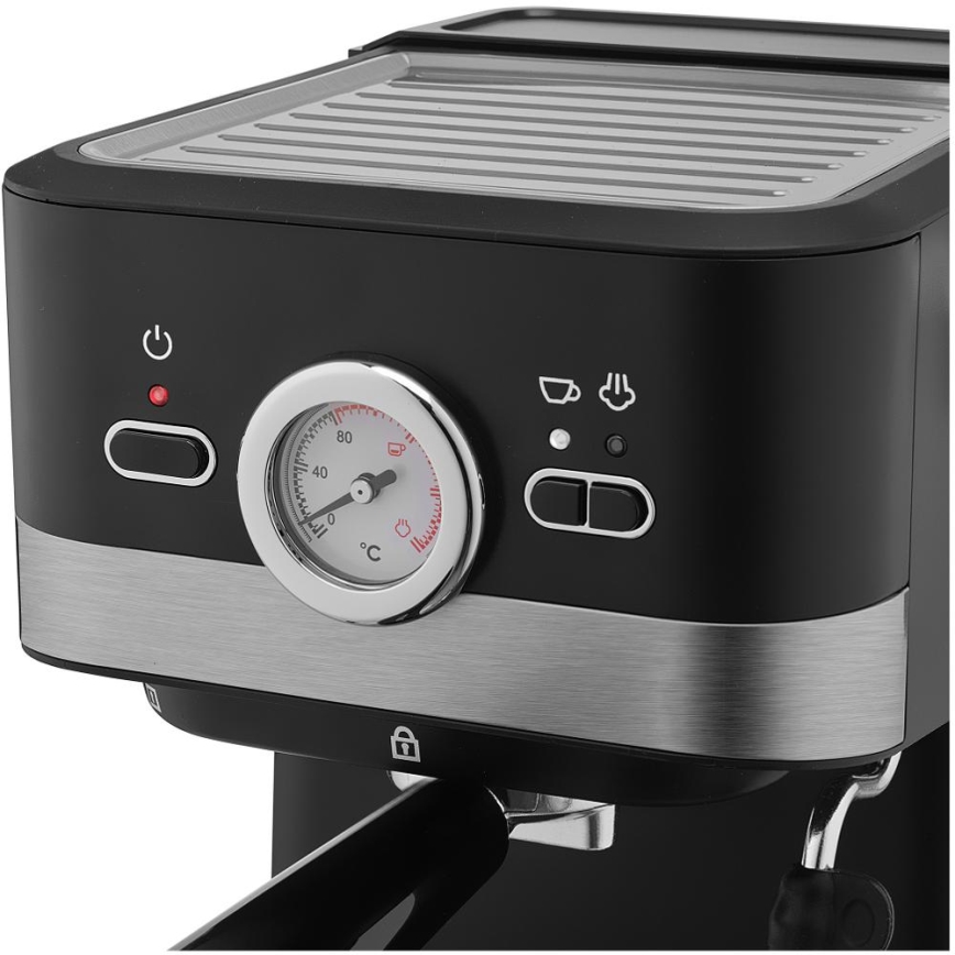 Sencor - Kahvinkeitin espressopannulla 1050W/230V musta/matattu kromi