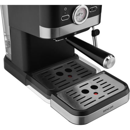 Sencor - Kahvinkeitin espressopannulla 1050W/230V musta/matattu kromi