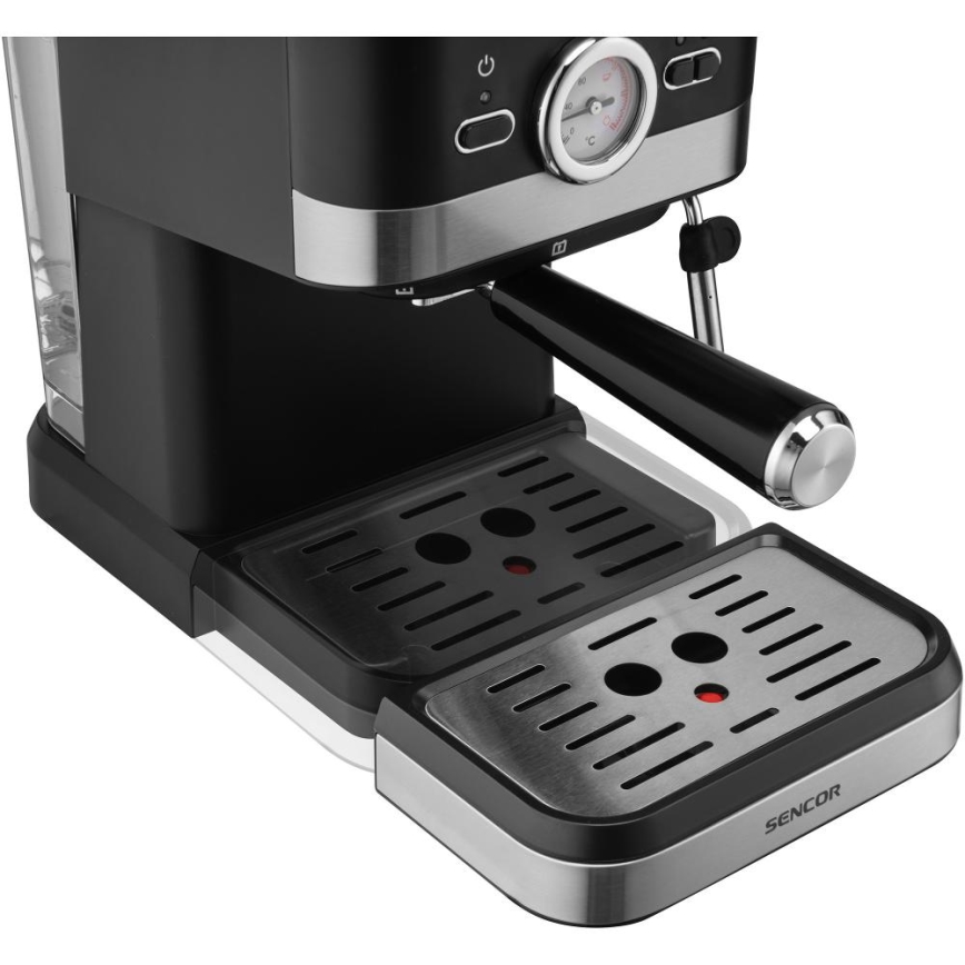 Sencor - Kahvinkeitin espressopannulla 1050W/230V musta/matattu kromi