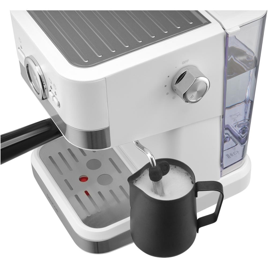 Sencor - Kahvinkeitin espressopannulla 1050W/230V valkoinen/matattu kromi