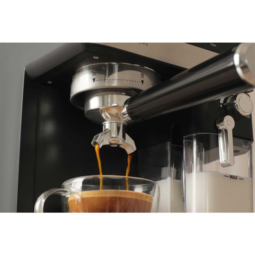 Sencor - Espressokeitin portafiltterilla 1350W/230V musta/mattakromi