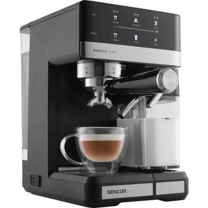 Sencor - Espressokeitin portafiltterilla 1350W/230V musta/mattakromi