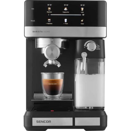 Sencor - Espressokeitin portafiltterilla 1350W/230V musta/mattakromi