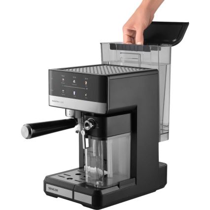 Sencor - Espressokeitin portafiltterilla 1350W/230V musta/mattakromi