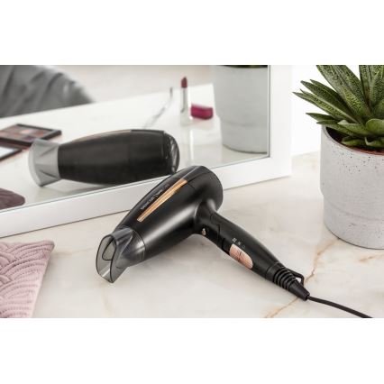 Sencor - Hiustenkuivaaja 2000W/230V musta/kulta