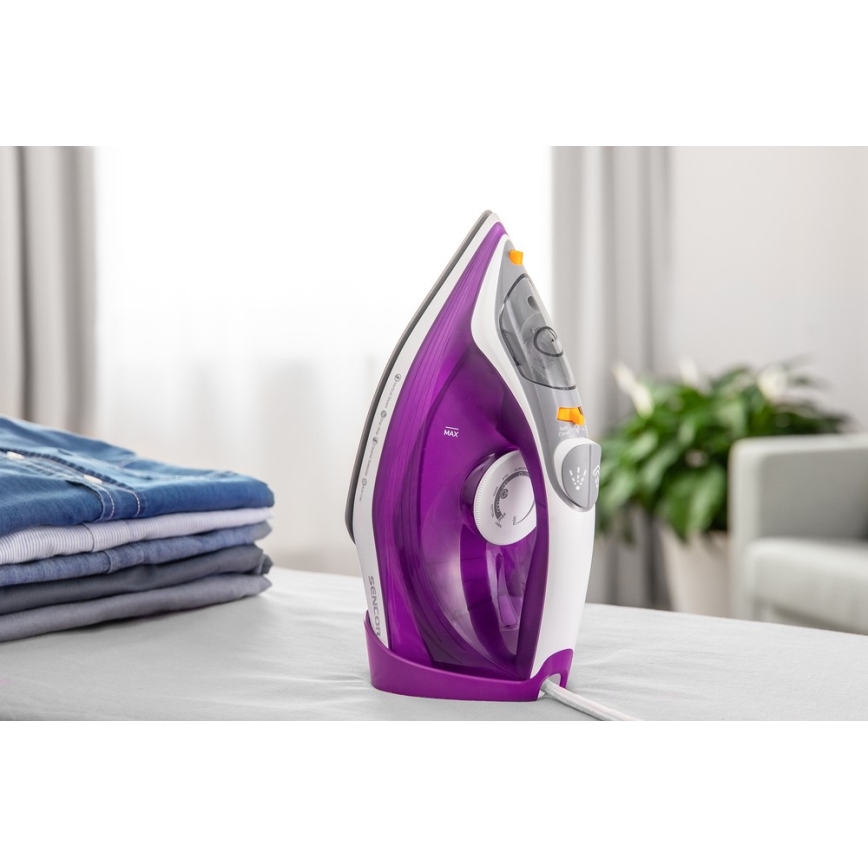 Sencor - Höyrysilitysrauta 2400W/230V violetti/valkoinen