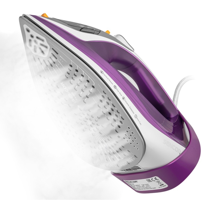 Sencor - Höyrysilitysrauta 2400W/230V violetti/valkoinen