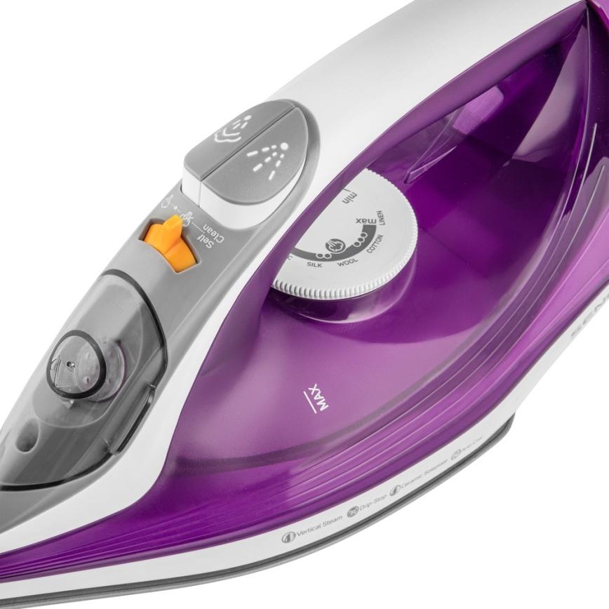 Sencor - Höyrysilitysrauta 2400W/230V violetti/valkoinen