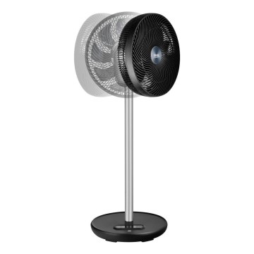 Sencor - Jalallinen tuuletin 3D UltraSilent 26W/230V Wi-Fi musta + kaukosäädin