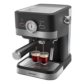 Sencor - Kahvinkeitin espressopannulla 1050W/230V musta/matattu kromi