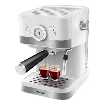 Sencor - Kahvinkeitin espressopannulla 1050W/230V valkoinen/matattu kromi