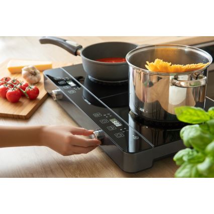 Sencor - Kaksialueinen induktioliesi LCD-näytöllä 3400W/230V