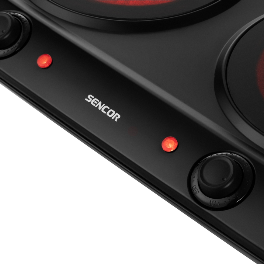 Sencor - Kaksoislasikeraaminen liesi 2400W/230V