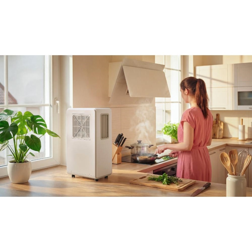 Sencor - kannettava 4-toimintoinen ilmastointilaite 200 W/230 V, 1800 BTU, valkoinen + kaukosäädin