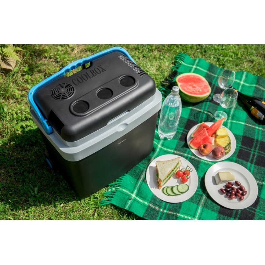 Sencor - Kannettava autojääkaappi 33 l 60W/12V/230V musta