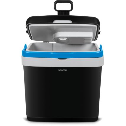 Sencor - Kannettava autojääkaappi 33 l 60W/12V/230V musta