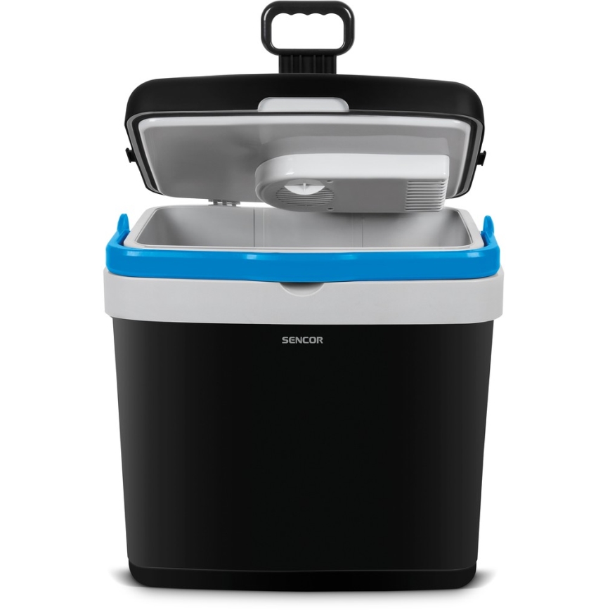 Sencor - Kannettava autojääkaappi 33 l 60W/12V/230V musta