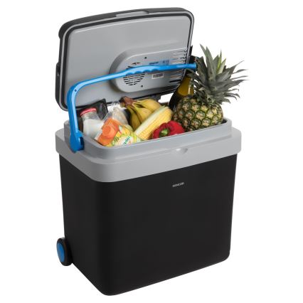 Sencor - Kannettava autojääkaappi 33 l 60W/12V/230V musta