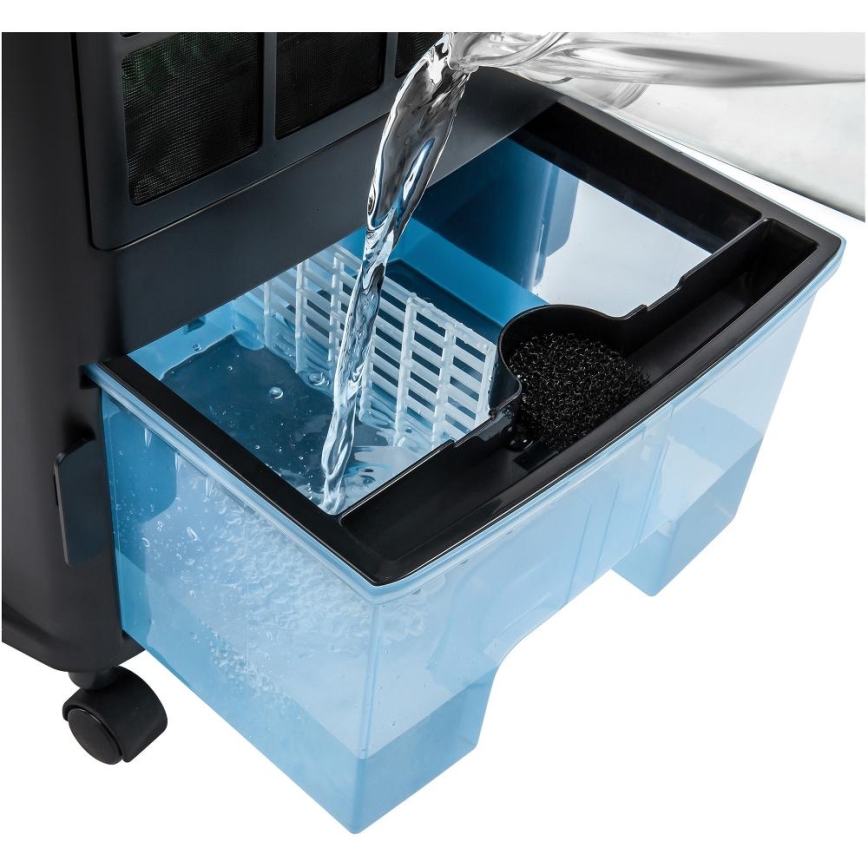 Sencor - Kannettava ilmastointilaite 3-in-1 110W/230V hopea/musta + kaukosäädin