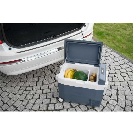 Sencor - Kannettava kompressorikäyttöinen autojääkaappi 55 l 70W/12V/230V sininen/valkoinen