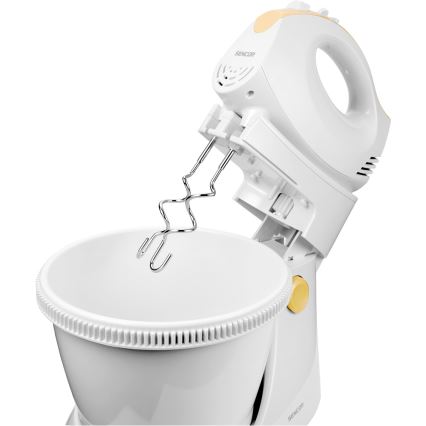 Sencor - Käsivispilä pyörivällä kulholla 500W/230V valkoinen