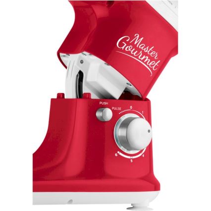 Sencor - Keittiörobotti ruostumattomasta teräksestä kulholla 600W/230V punainen