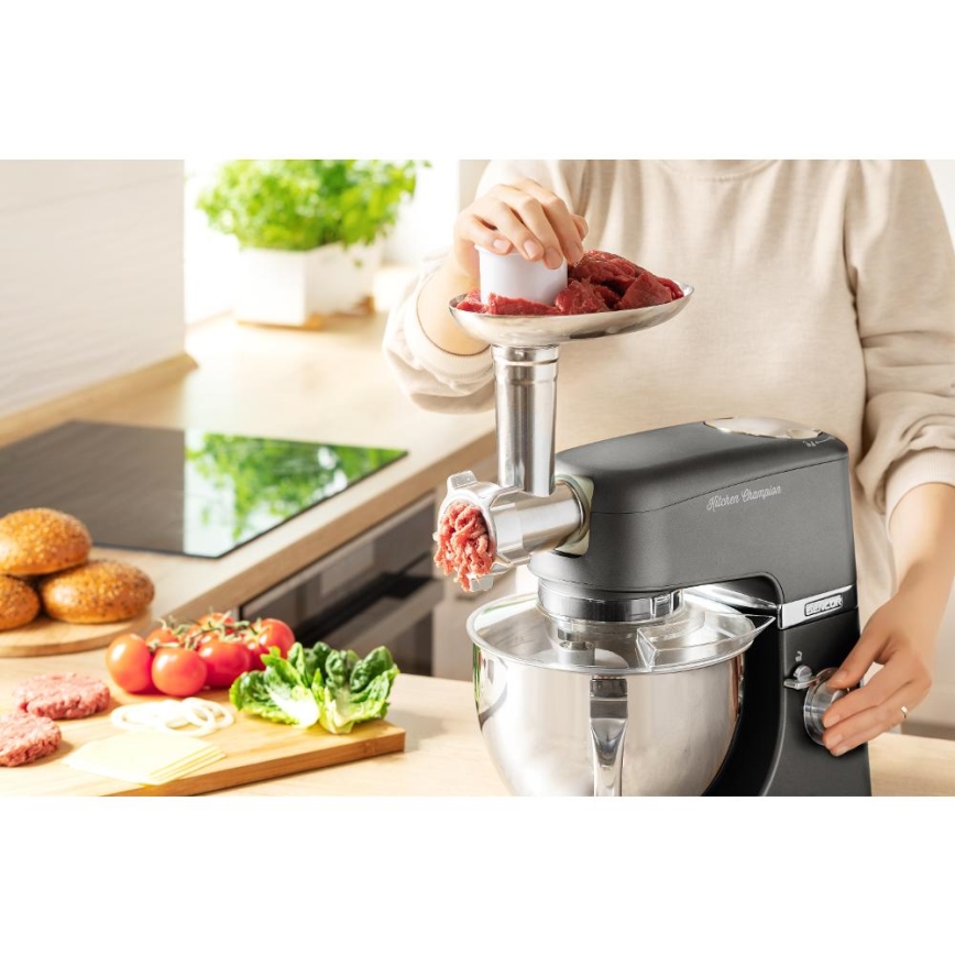 Sencor - Keittiörobotti ruostumattomasta teräksestä valmistetun kulhon kanssa 1000W/230V harmaa