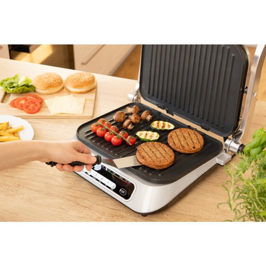 Sencor - Kontaktigrilli 2100W/230V mattakromi