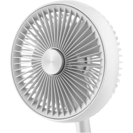 Sencor - Ladattava pöytätuuletin 5W/5V 4000 mAh valkoinen