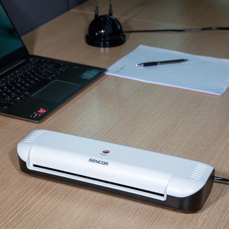 Sencor - Laminaattori A4 230V valkoinen/musta