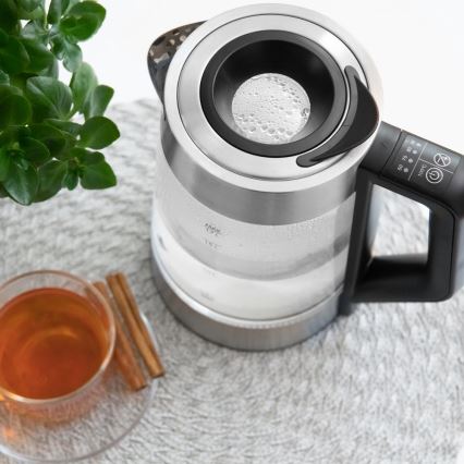 Sencor - lämpötilansäädöllä varustettu vedenkeitin 1,7 l 2200W/230V mattakromi/musta