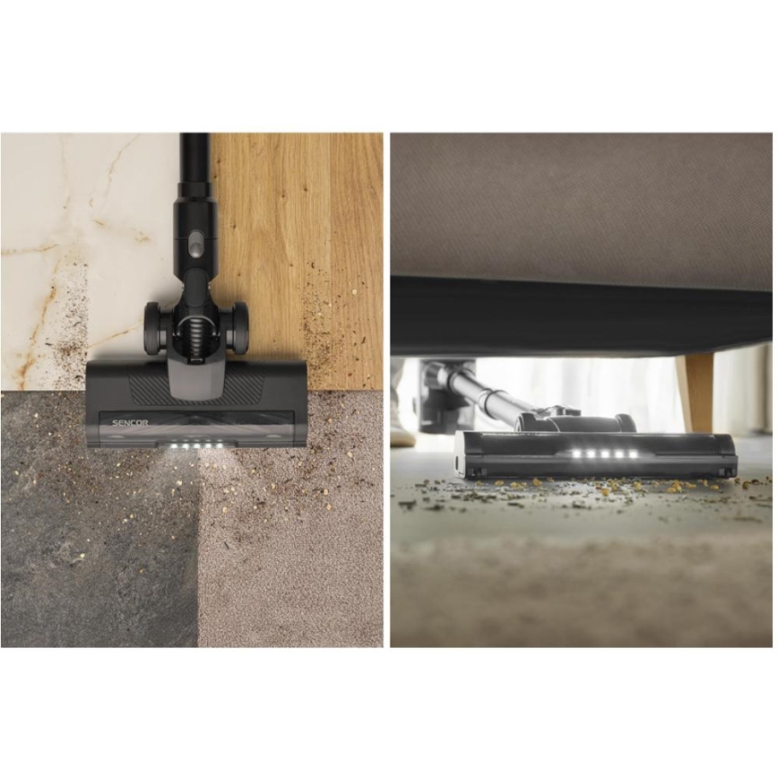 Sencor - langaton 2-in-1 varsi-imuri 200 W/2600 mAh, musta
