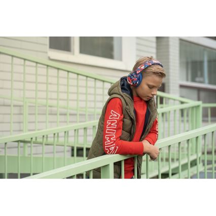 Sencor - Langattomat kuulokkeet mikrofonilla 3,7V/400 mAh sininen/punainen