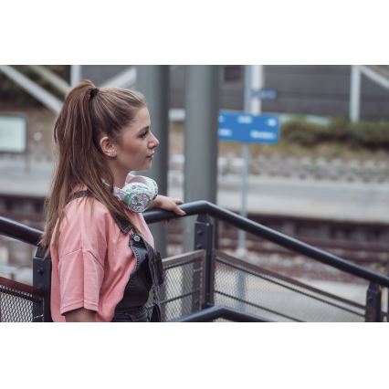 Sencor - Langattomat kuulokkeet mikrofonilla 3,7V/400 mAh vihreä/valkoinen