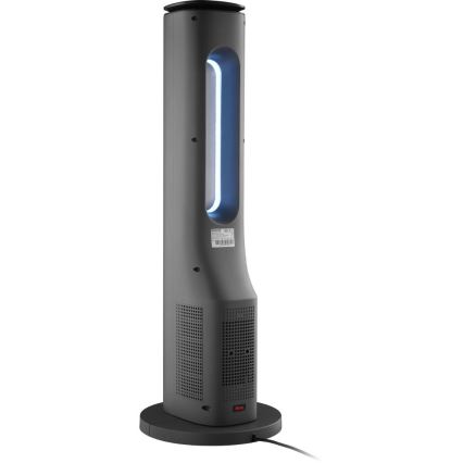 Sencor - Pylväsmainen siivetön tuuletin keraamisella lämmityselementillä 1200/2000W/230V antrasiitinharmaa + kaukosäädin