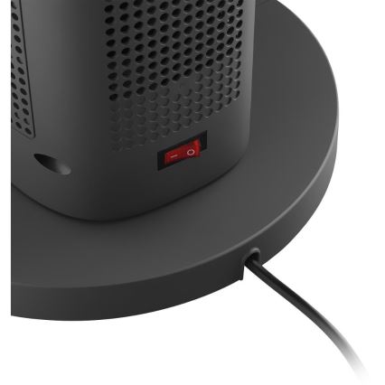 Sencor - Pylväsmainen siivetön tuuletin keraamisella lämmityselementillä 1200/2000W/230V antrasiitinharmaa + kaukosäädin