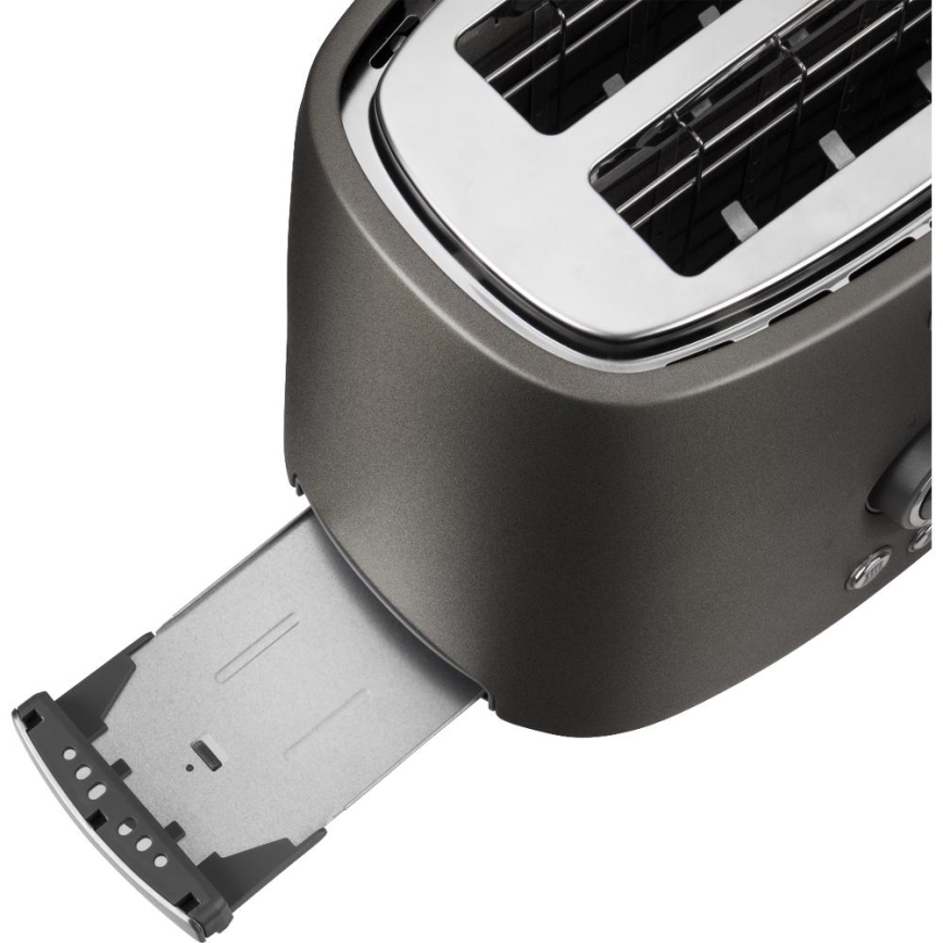 Sencor - Leivänpaahdin kahdella aukolla ja grilliritilällä 1000W/230V antrasiitti