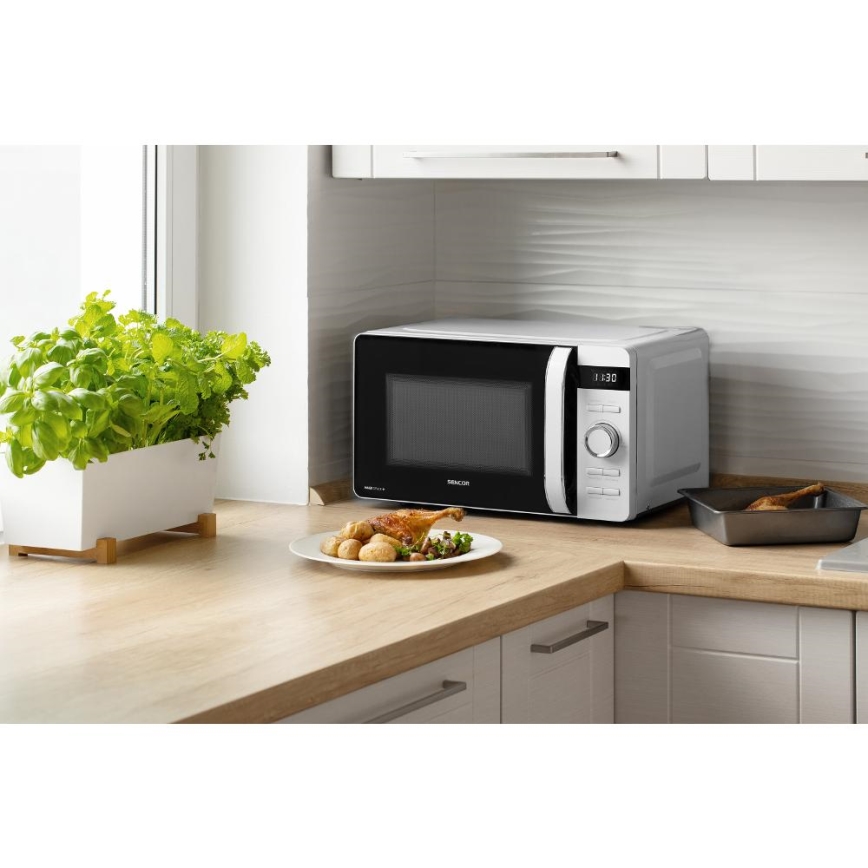 Sencor - Mikroaaltouuni 800W/230V 17 l valkoinen