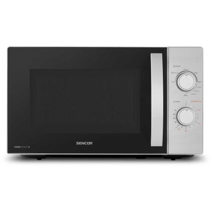 Sencor - Mikroaaltouuni grillitoiminnolla 700W/1000W/230V 20 l mattakromi