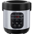 Sencor - Monitoiminen riisinkeitin 350W/230V 0,6 l ruostumaton/musta