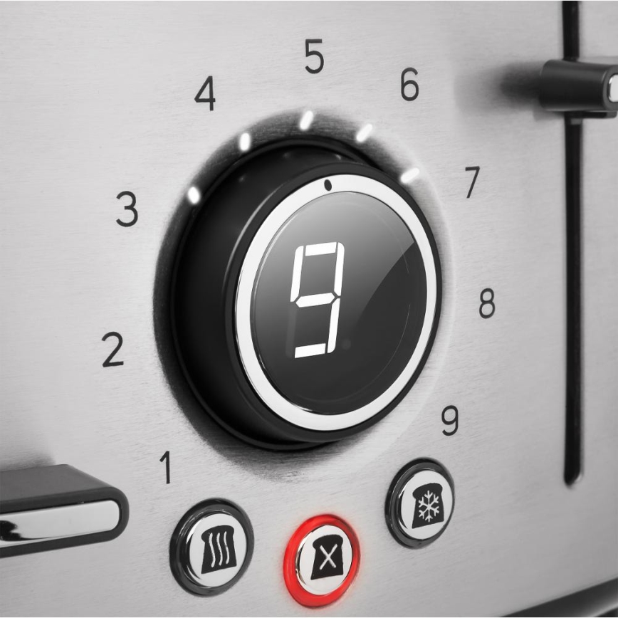 Sencor - Nelipaikkainen leivänpaahdin 1600W/230V, mattakromi